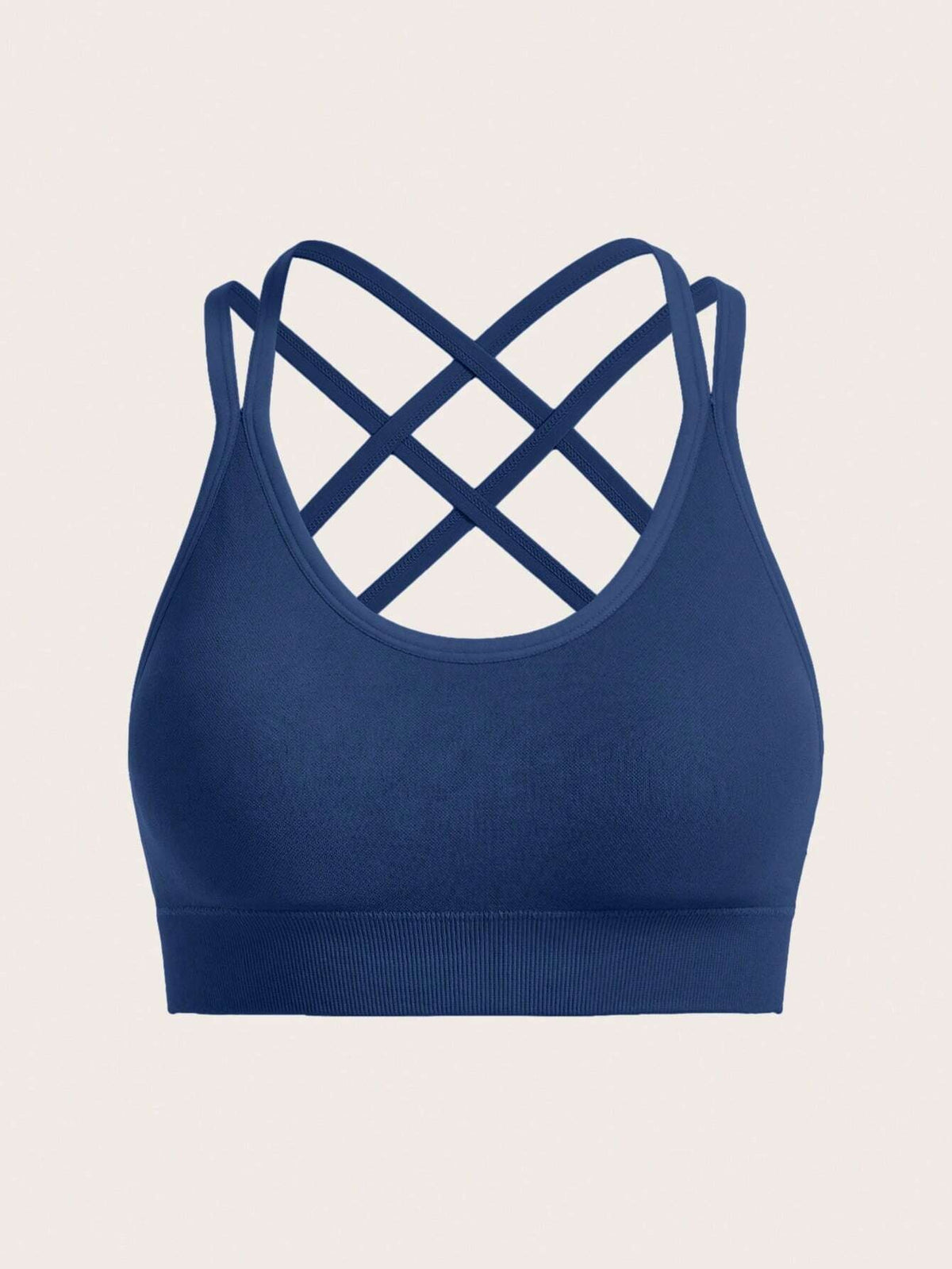 Soft-Support Sports Bra — Navy