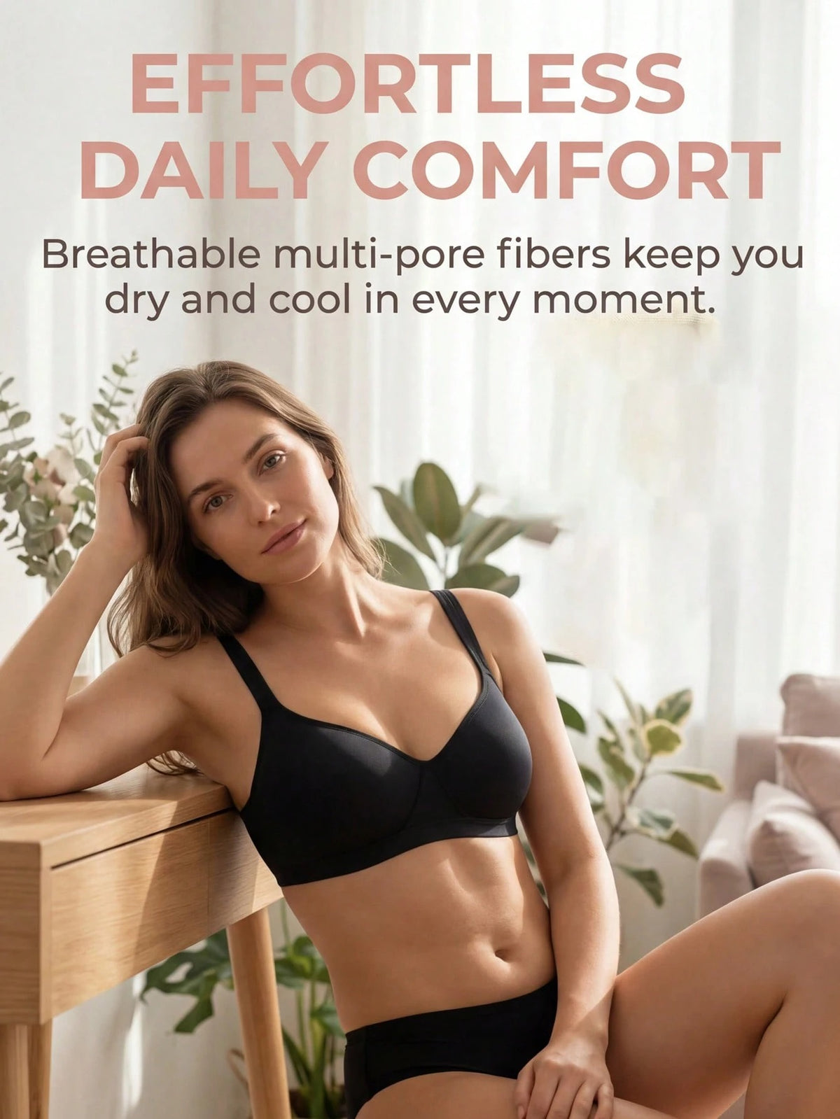 Soft Everyday T-Shirt Bra — Black