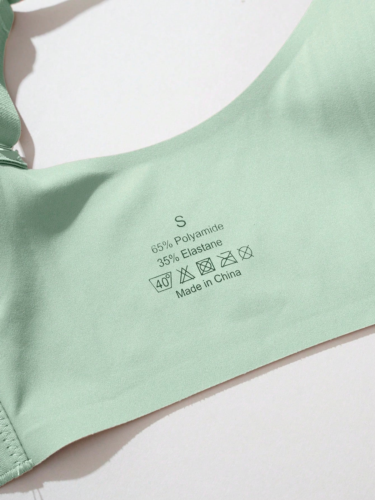 Seamless Soft-Cup Bra — Mint
