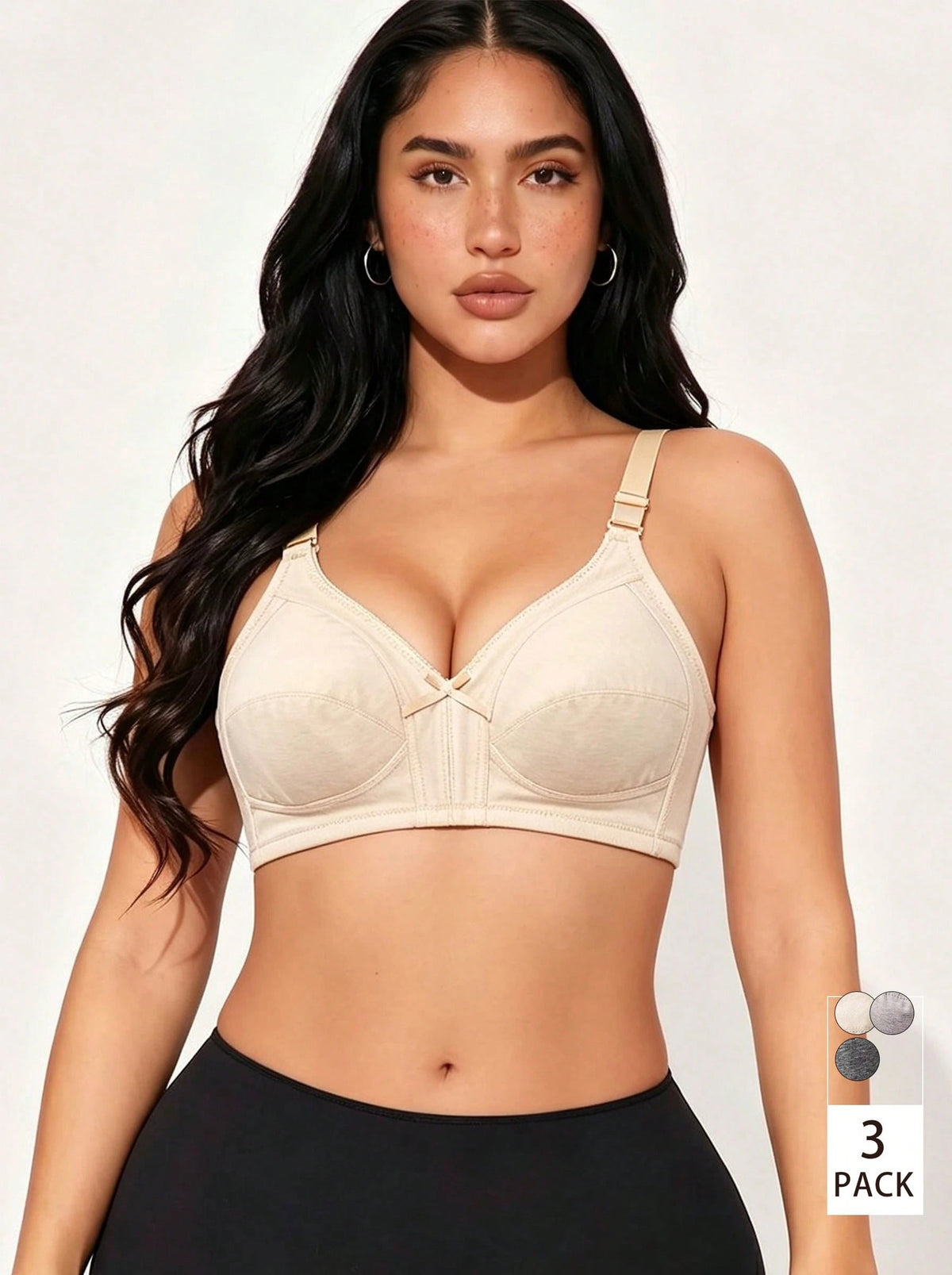 Soft Full-Coverage Bra — Nude