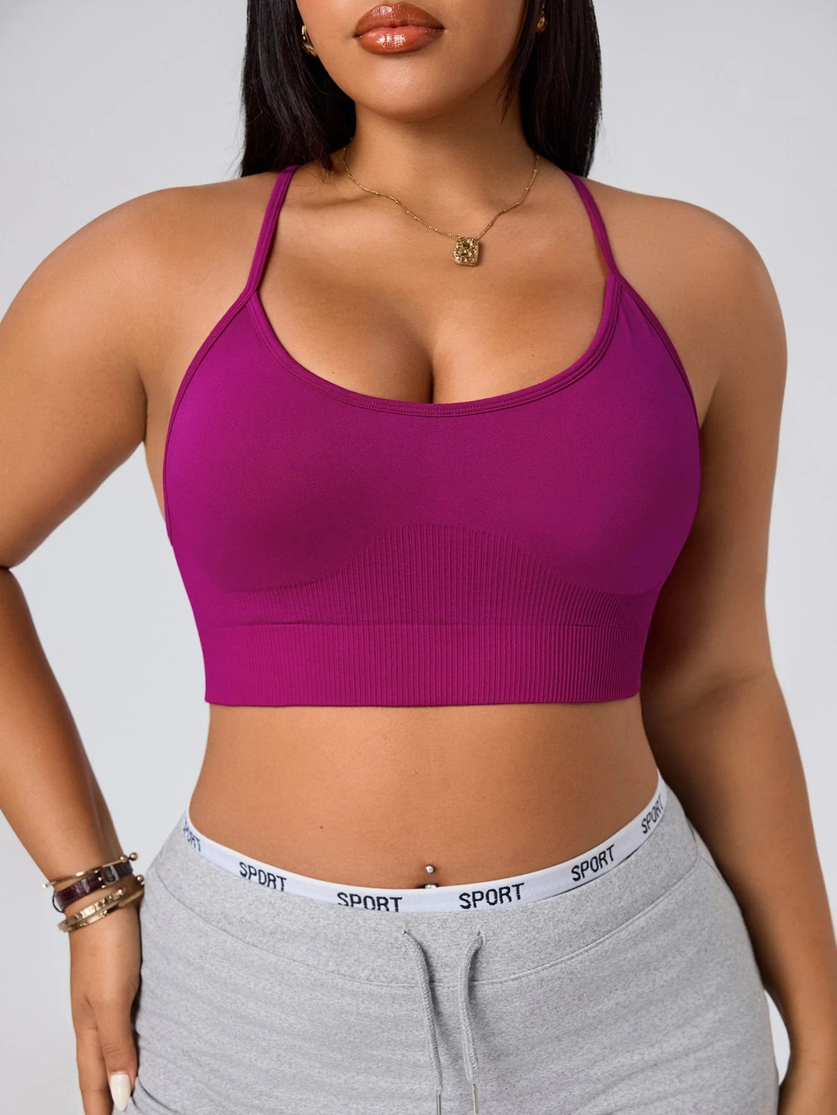 Soft Stretch Sports Bra — Magenta
