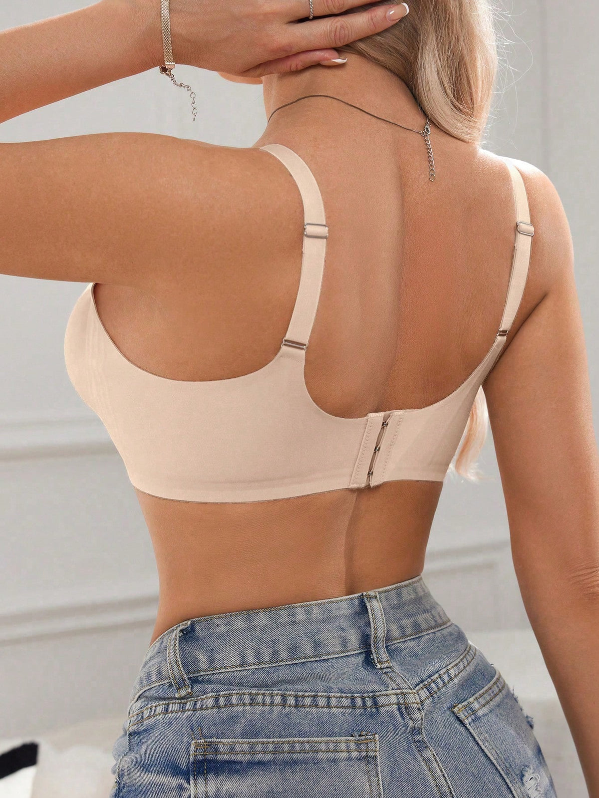 Seamless Soft-Cup Bra — Baby Pink
