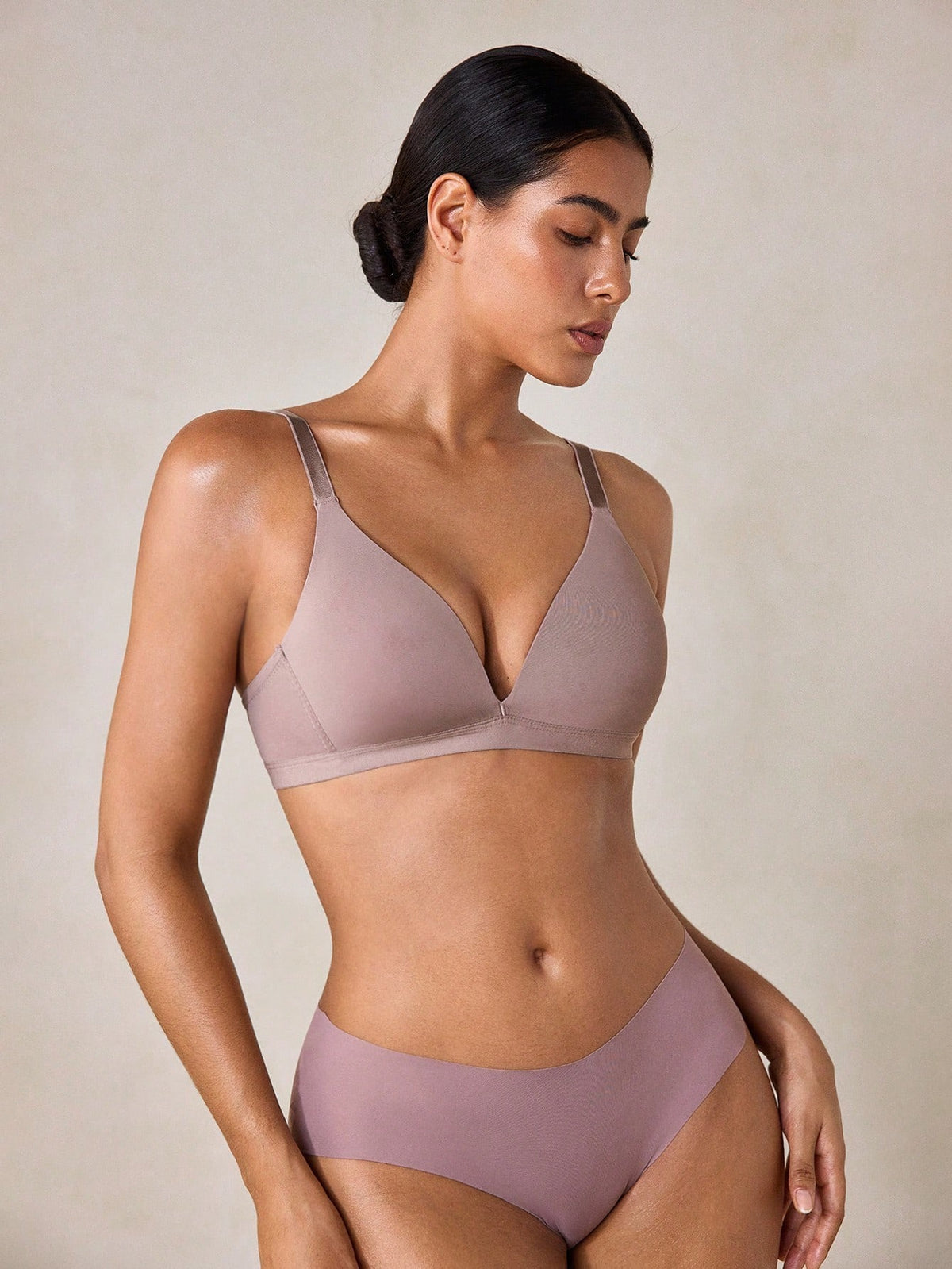 Soft Plunge Everyday Bra — Dusty Purple