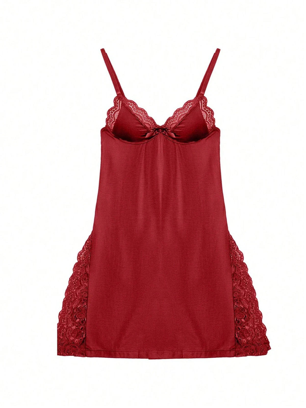 Lace Chemise Slip — Red
