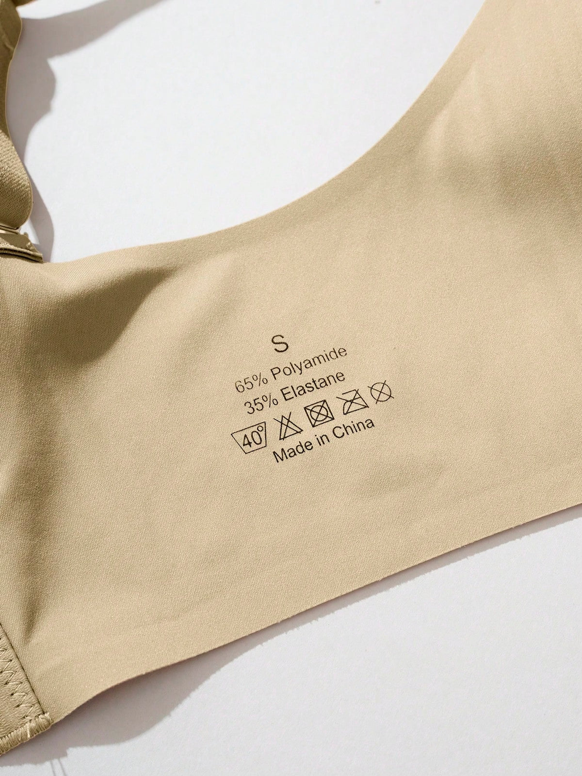 Seamless Soft-Cup Bra — Apricot