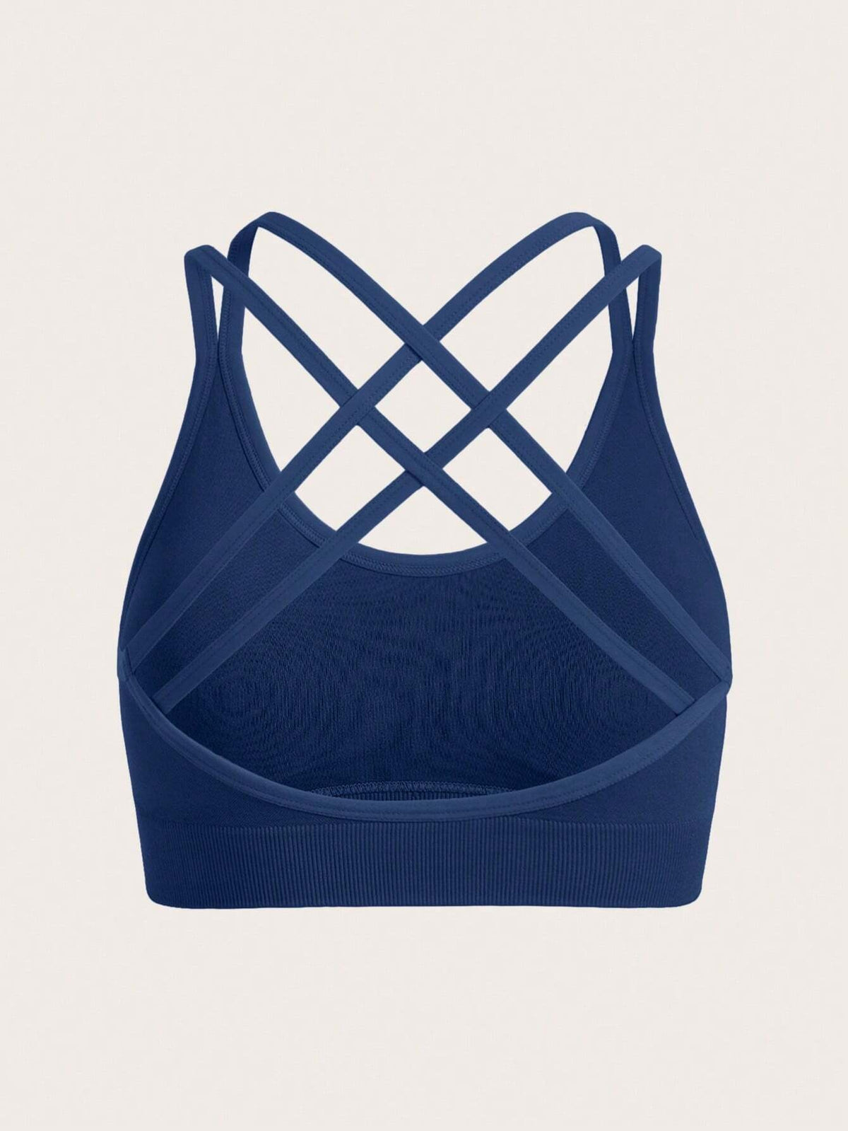 Soft-Support Sports Bra — Navy