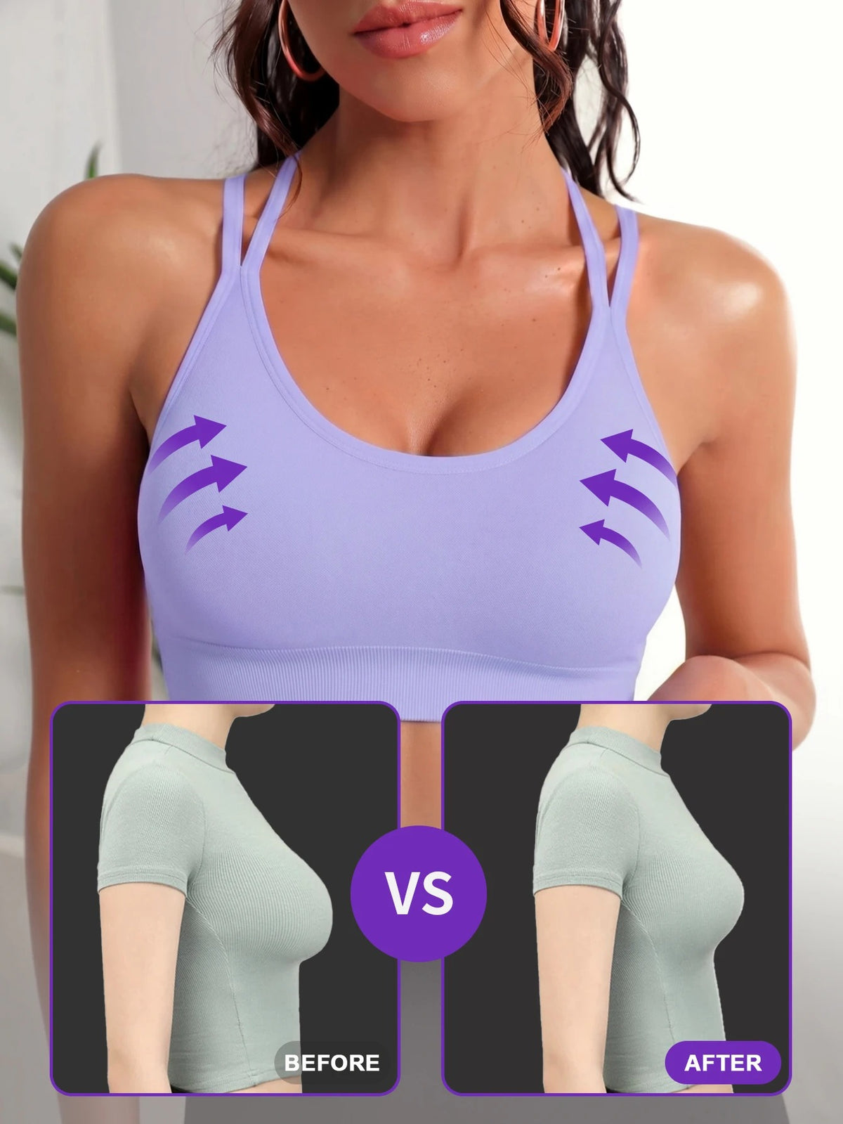 Soft-Support Sports Bra — Lilac