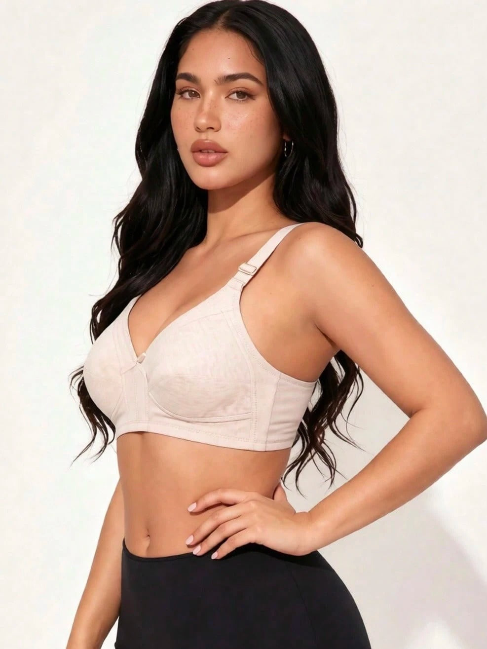 Soft Full-Coverage Bra — Nude