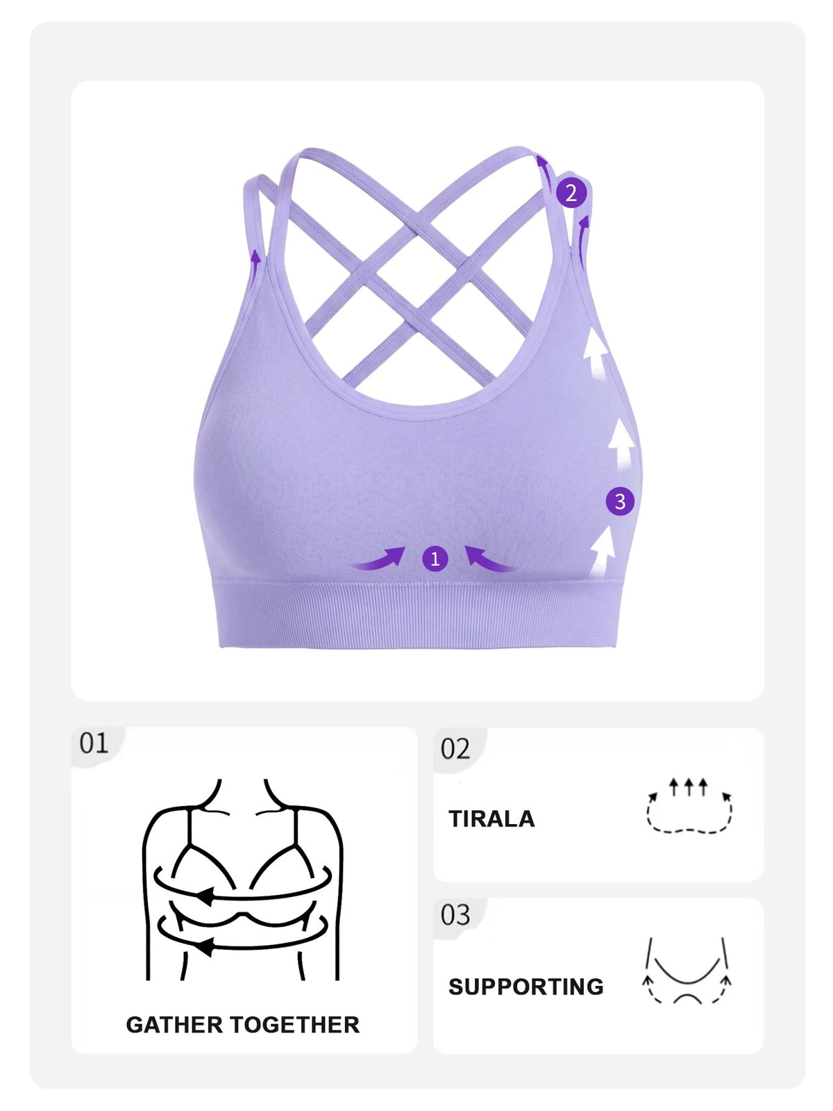 Soft-Support Sports Bra — Lilac
