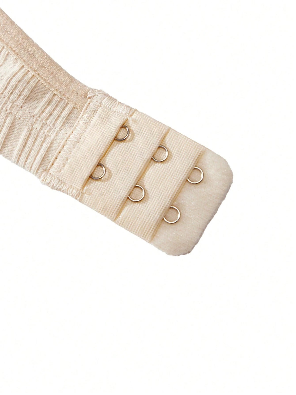 Ribbed Triangle Wireless Bra — Beige