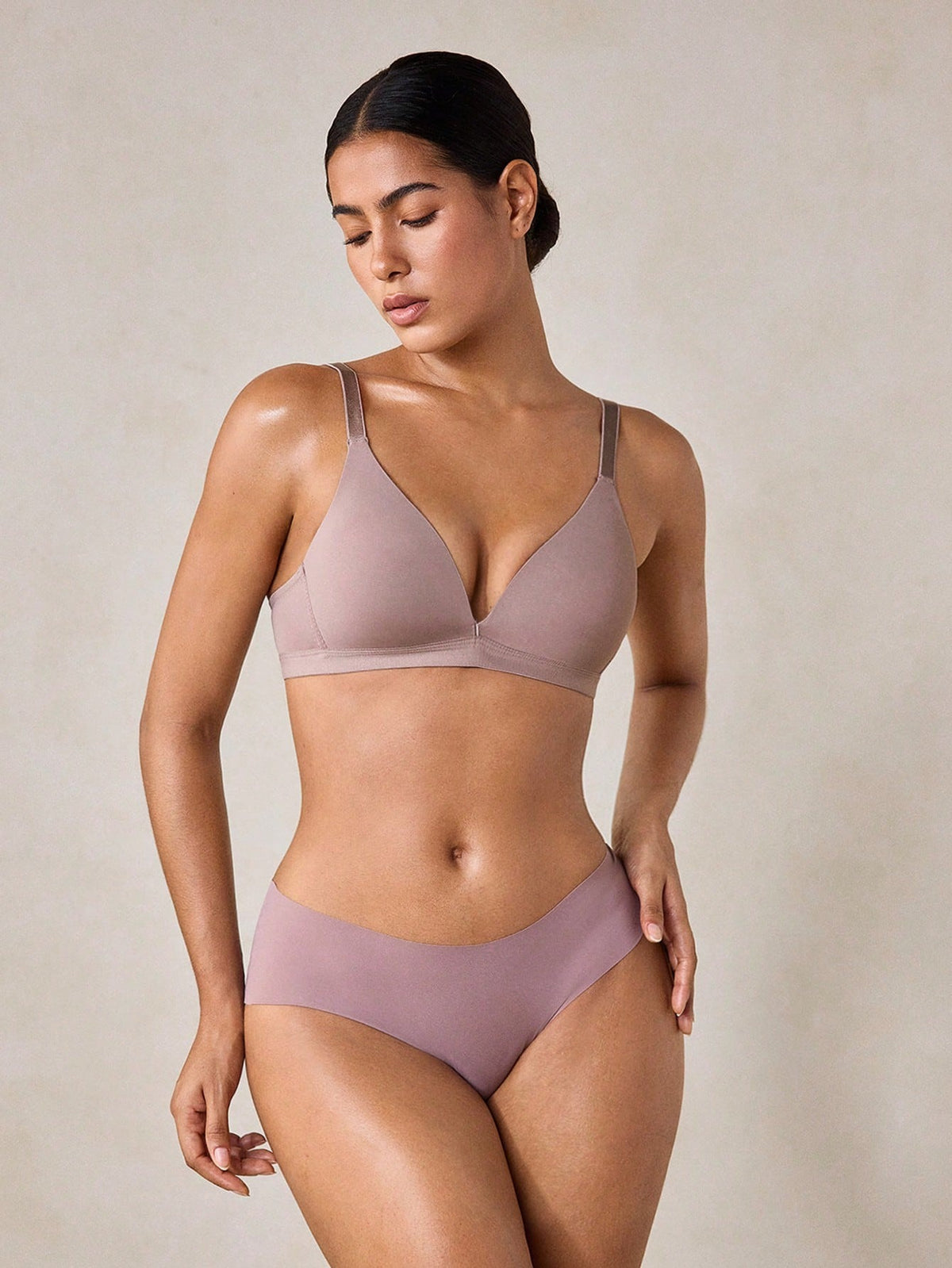 Soft Plunge Everyday Bra — Dusty Purple
