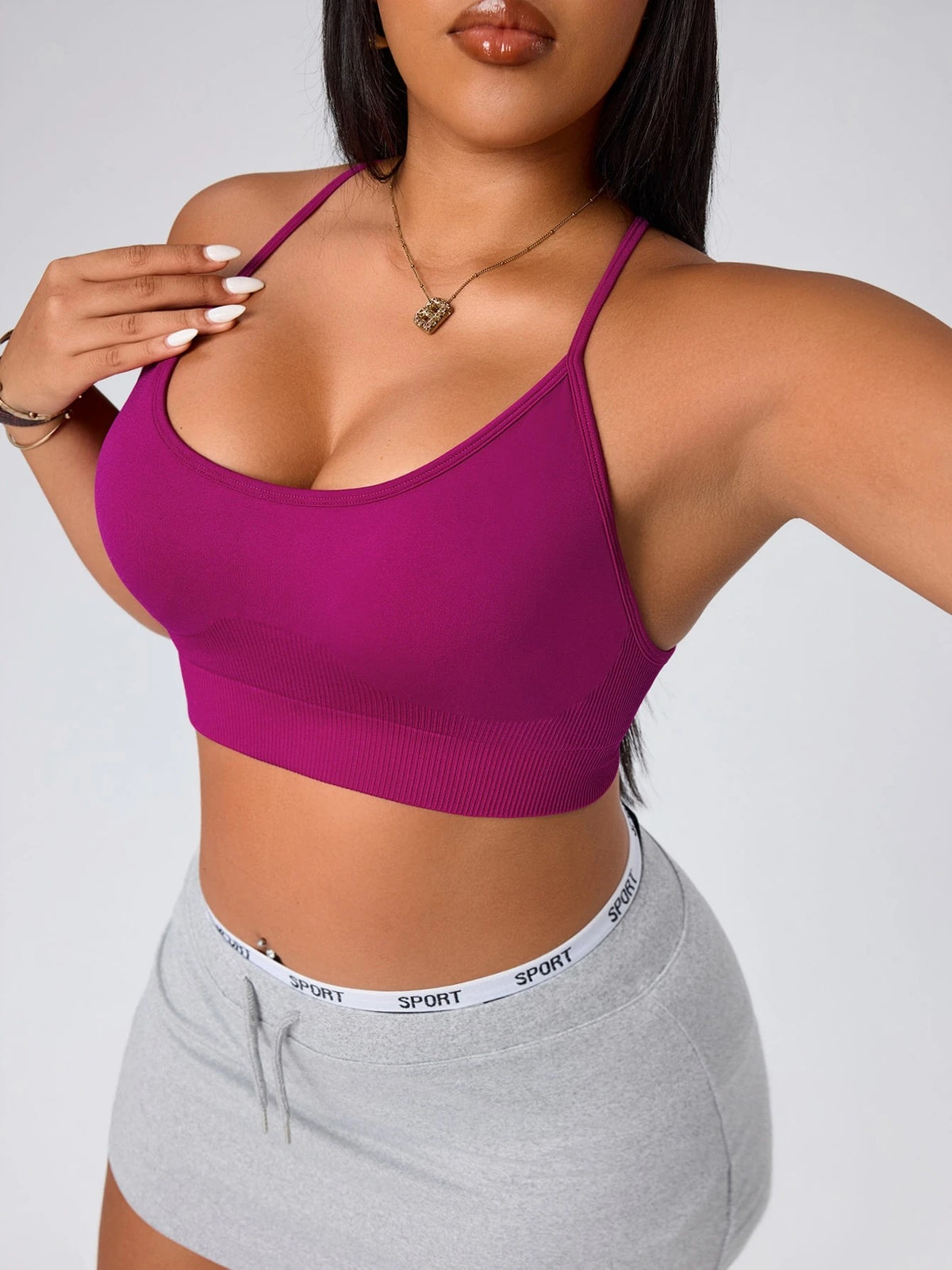 Soft Stretch Sports Bra — Magenta